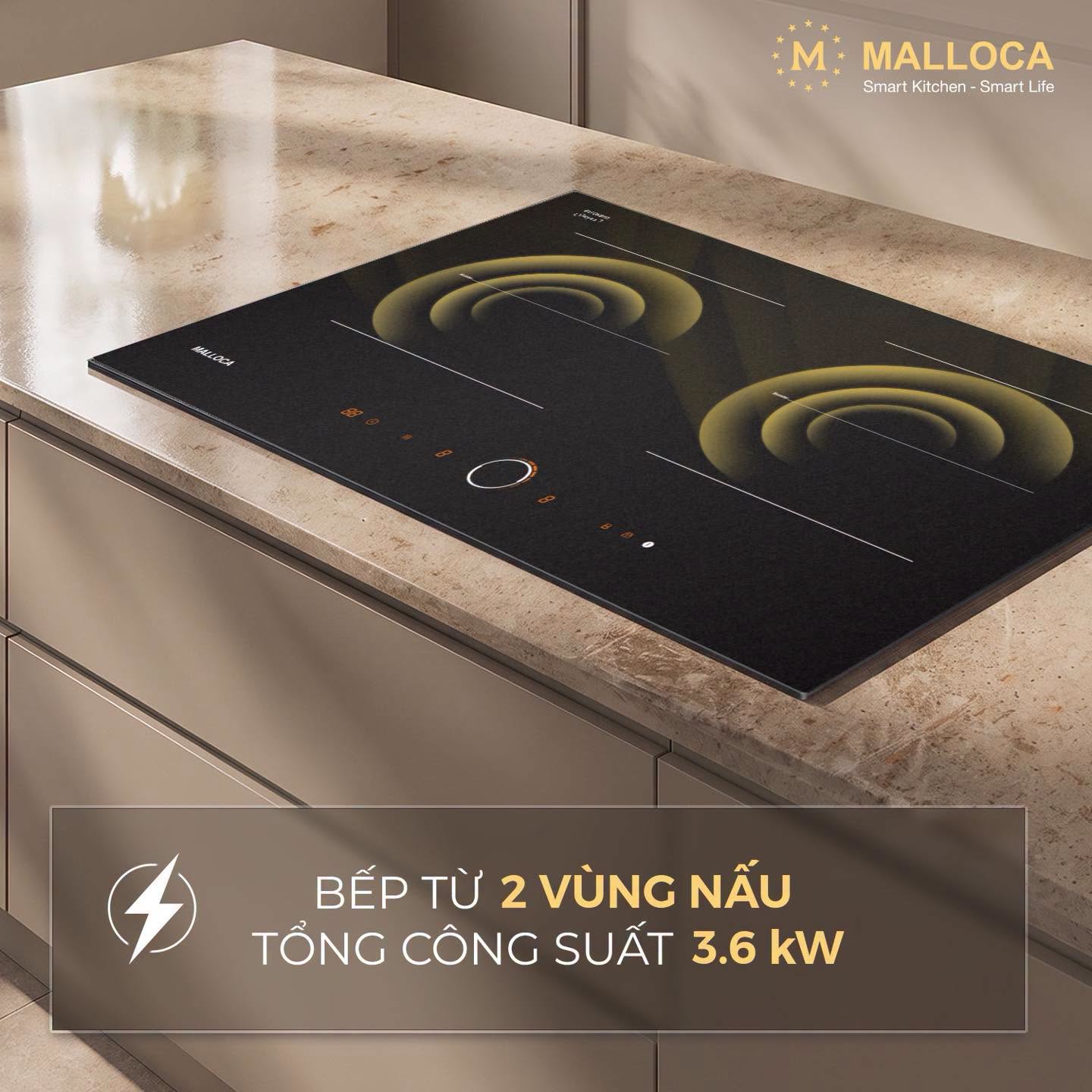 Bếp từ 2 lò Malloca MI7502ES
