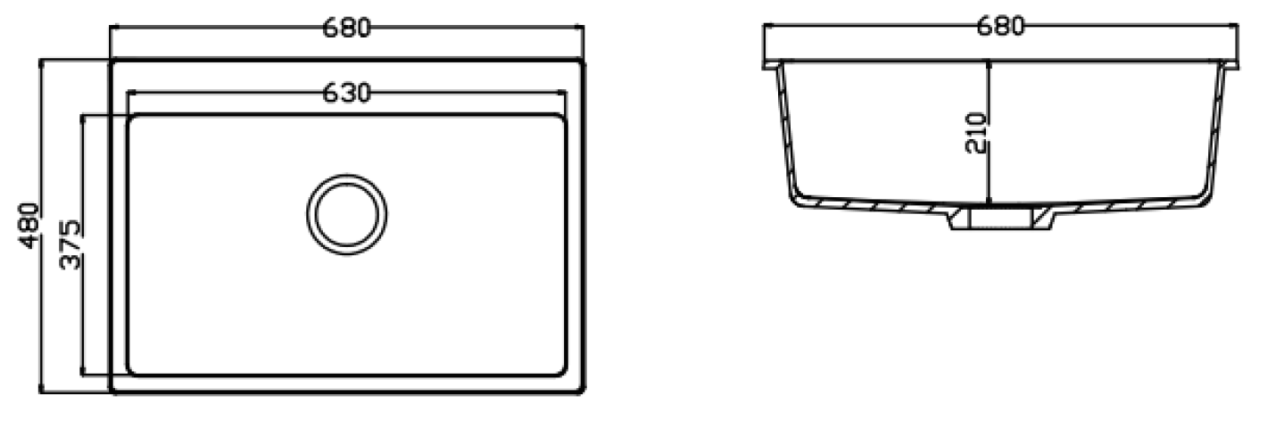 Chậu đá 1 hố Maadela MDS-A6848I