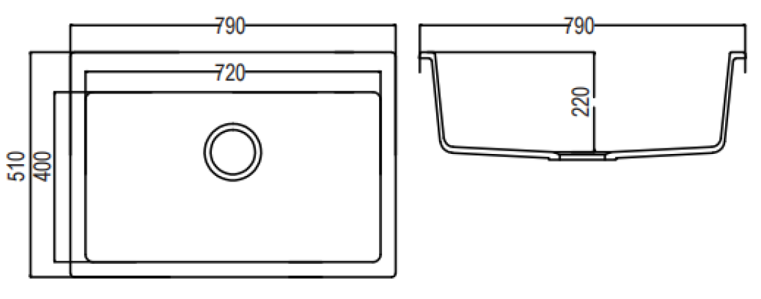 Chậu đá 1 hố Maadela MDS-A7951B