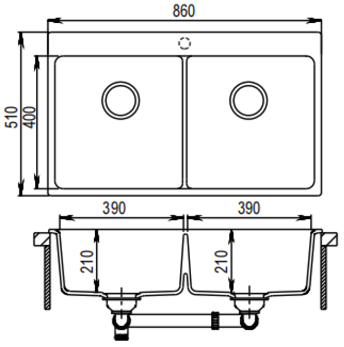 Chậu đá 2 hố Maadela MDS-A8651W