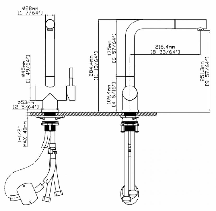 Vòi rút nóng lạnh Maadela MDF-135SA