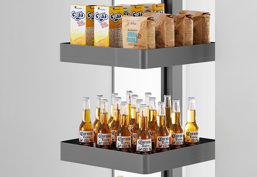 Hệ tủ đồ khô 5 tầng EUROGOLD nhôm Anode cao cấp EUM5045 EUM5045G