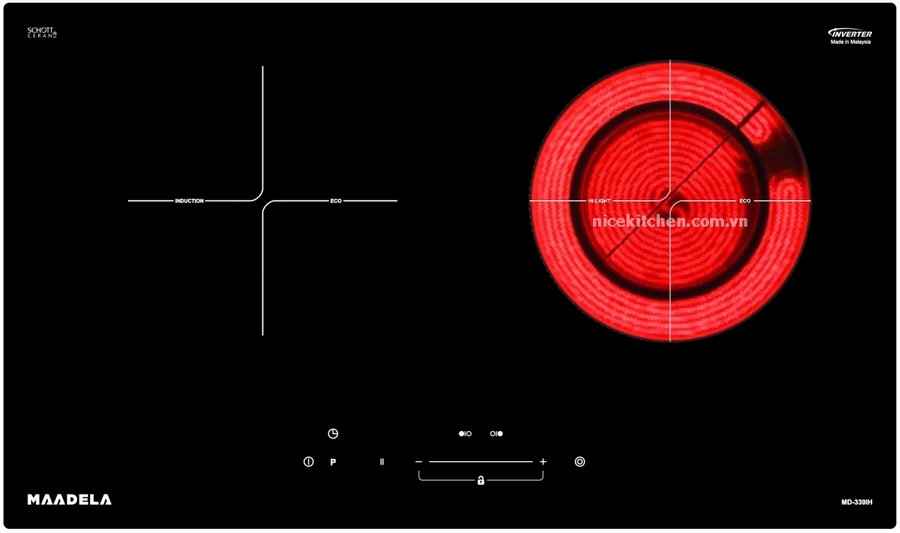 Bếp kết hợp điện từ Maadela MD-339IH