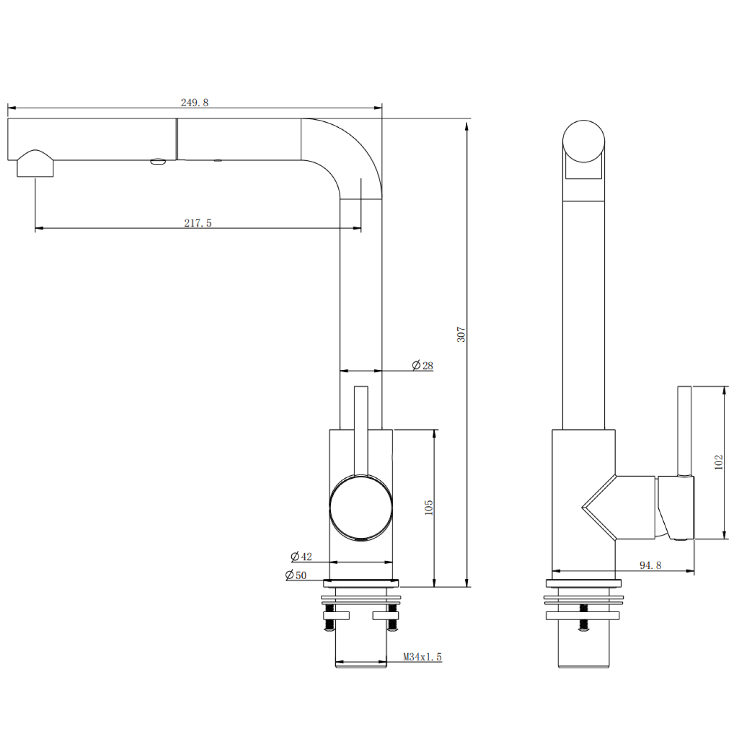 Vòi rút nóng lạnh Maadela MDF-104B Elbe