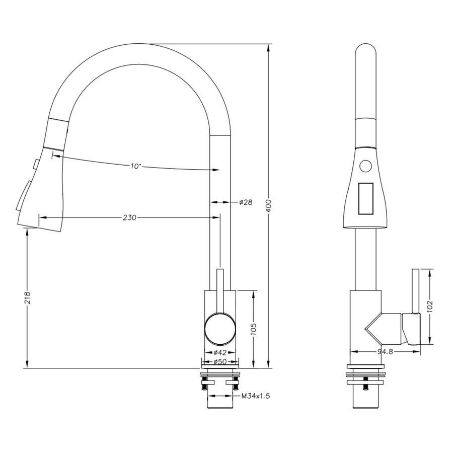Vòi rút nóng lạnh Maadela MDF-106B Rhine