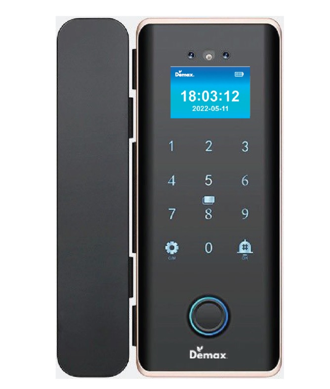 Khóa thông minh nhận diện khuôn mặt FACE ID-3D Demax SL900 G dành cho cửa kính cánh mở
