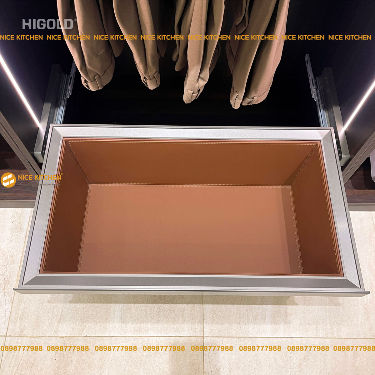 Giỏ đựng đồ gấp Higold Series A Nâu cao cấp 703731A 703732A 703733A 703734A