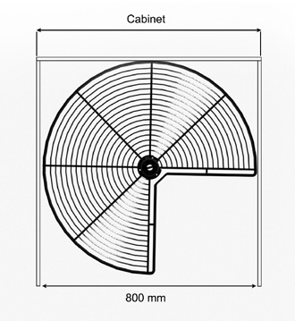 Mâm xoay 270 độ inox SUS304 nan dẹt EUROGOLD EXL27080