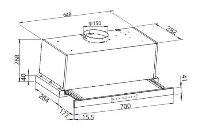 Máy hút mùi âm tủ Canzy CZ 700AUTO