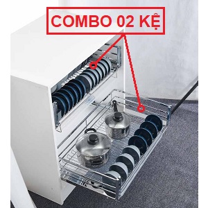 Bộ Combo Kệ bát đĩa + Kệ xoong nồi Inox 304 FASTER FSP02BC60 FSP02BC70 FSP02BC80 FSP02BC90