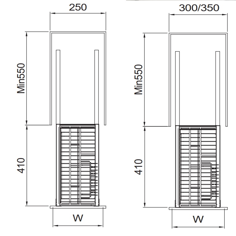 Kệ gia vị đa chai lọ đa năng inox 304 FASTER FS250SD304 FS300SD304 FS350SD304