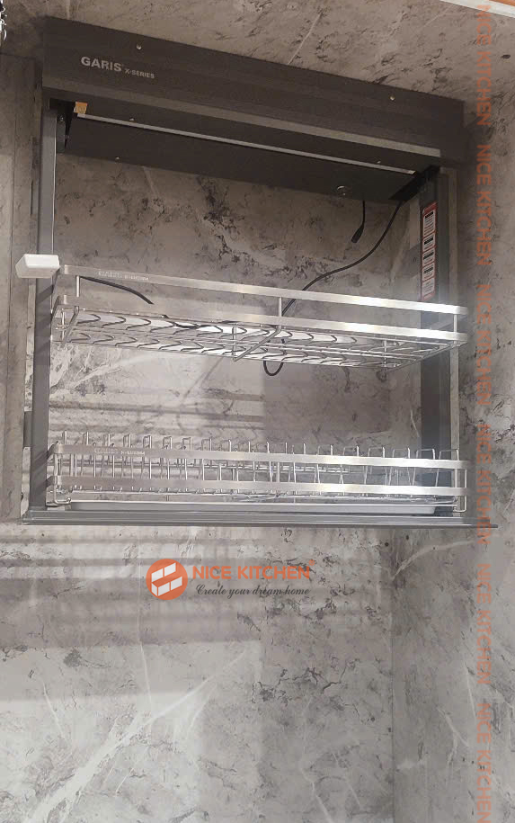 Giá bát đĩa nâng hạ điện cảm ứng bằng giọng nói GARIS GL06X