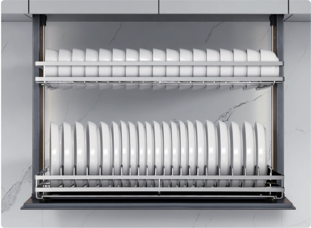 Giá bát nâng hạ điện Inox 304 nan dẹt CANZY CZF-5006