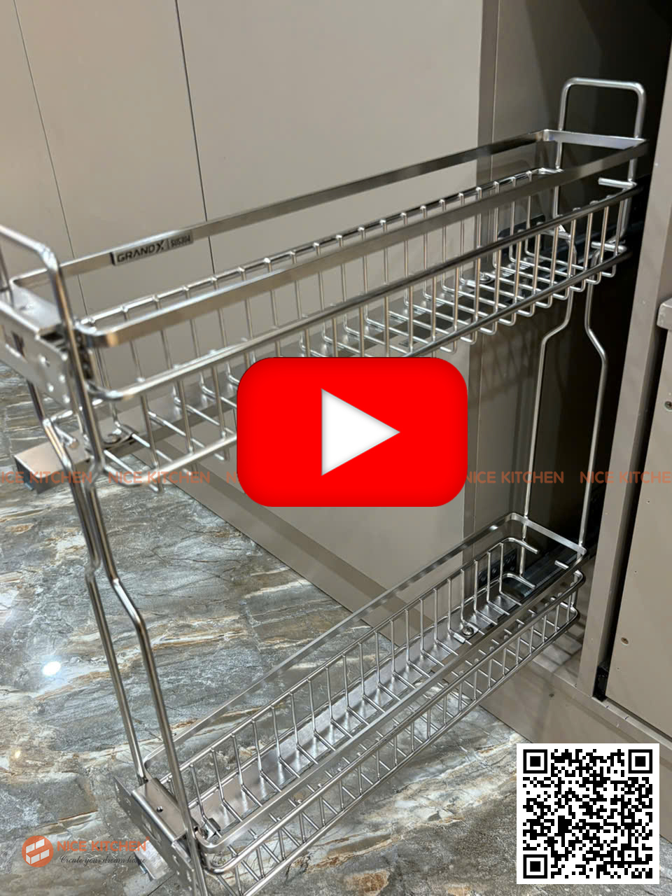 Kệ gia vị đa năng cho kích thước khoang tủ hẹp - Giải pháp thiết kế