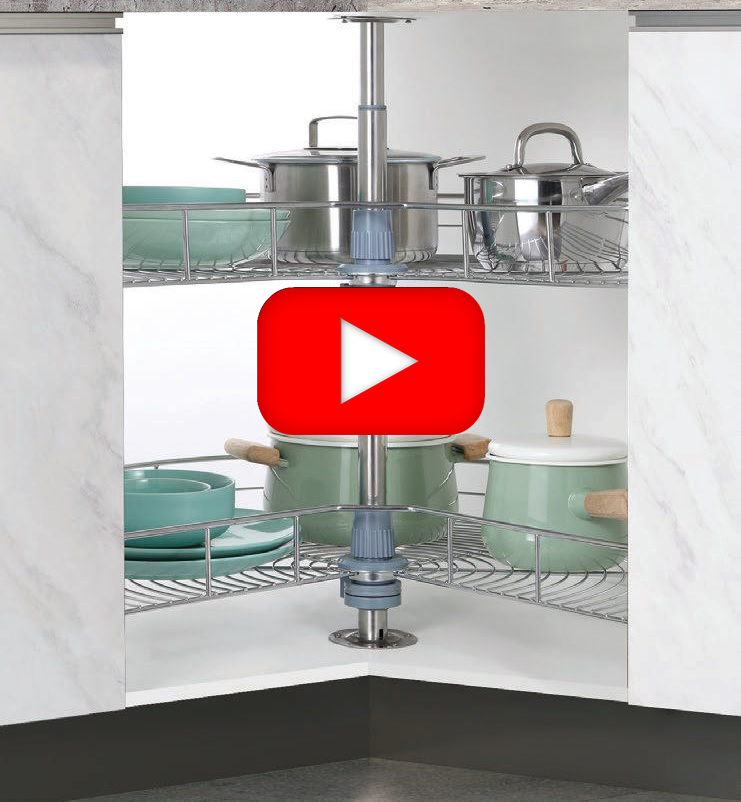 Lắp đặt mâm xoay 270 độ - Giải pháp góc tủ bếp