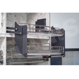 Giá bát đĩa nâng hạ di động GARIS inox 304 nan Oval ML06V New