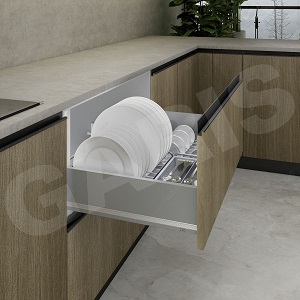 Giá bát đĩa đa năng GARIS vách hộp Inox 304 nan Oval MD02V