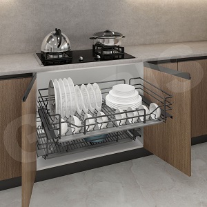 Giá bát đĩa đa năng GARIS thép phủ nano nan Oval MD04N
