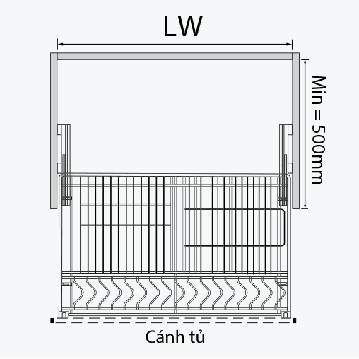Kệ bát đĩa đa năng GARIS Inox 304 GD02C