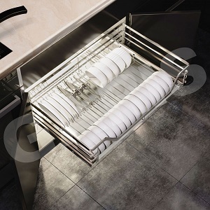 Kệ bát đĩa đa năng GARIS Inox 304 GD04C cánh mở