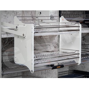 Giá bát đĩa nâng hạ di động GARIS inox 304 GL06E