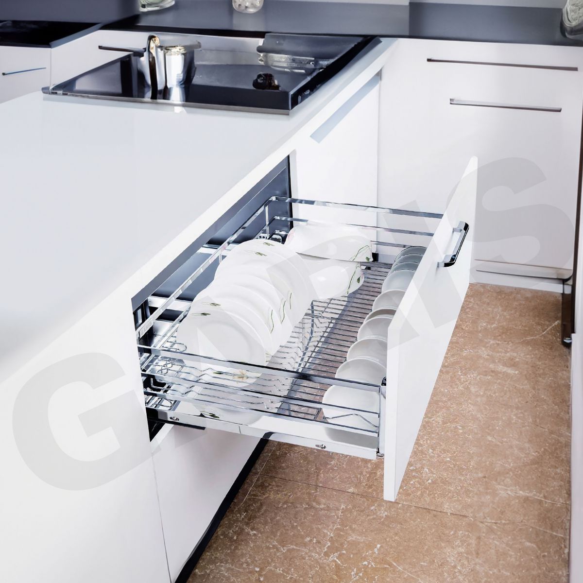 Kệ bát đĩa đa năng GARIS Inox 304 GD02E