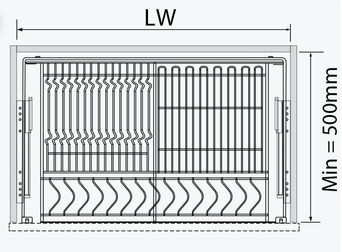 Kệ bát đĩa đa năng GARIS Inox 304 GD02E