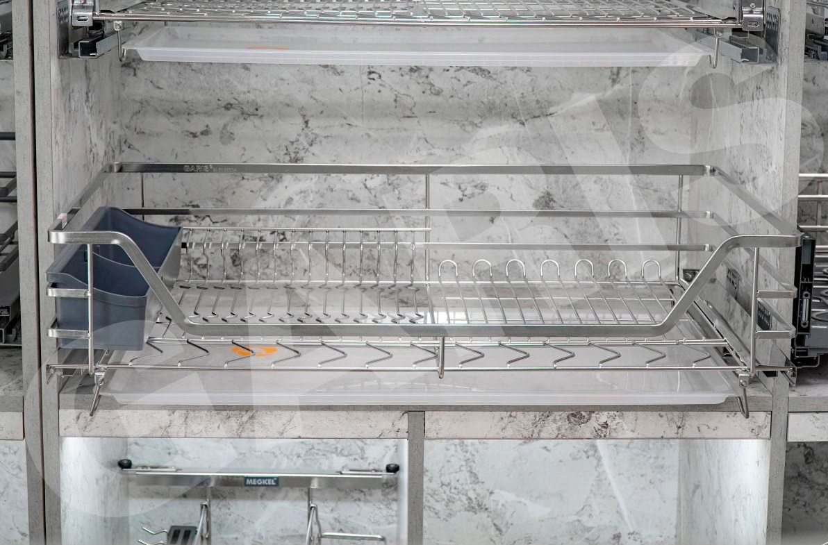 Kệ bát đĩa đa năng GARIS Inox 304 GD04E cánh mở