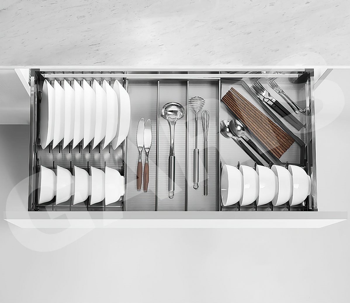 Kệ bát đĩa đa năng GARIS Inox hộp GD01