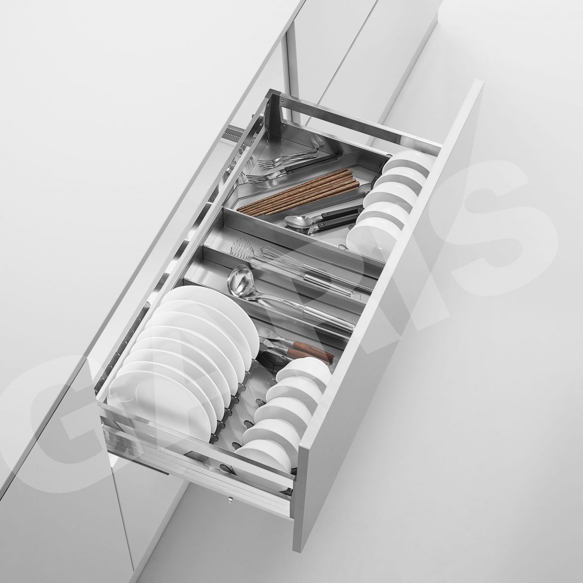 Kệ bát đĩa đa năng GARIS Inox hộp GD01