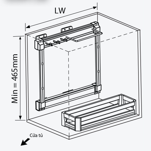Kệ đựng chất tẩy rửa chậu rửa GARIS GU01.30