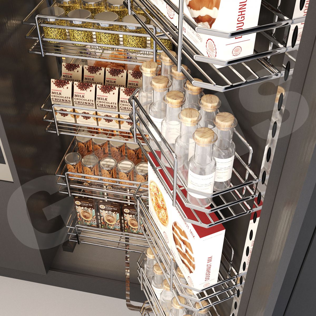 Kệ tủ đồ khô 6 tầng Inox 304 GARIS MS6.45V