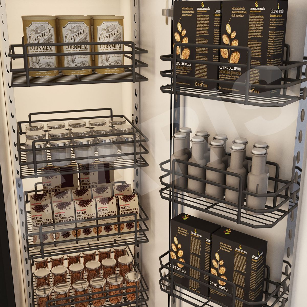 Kệ tủ đồ khô 6 tầng Thép phủ nano GARIS MS6.45N MS6.60N