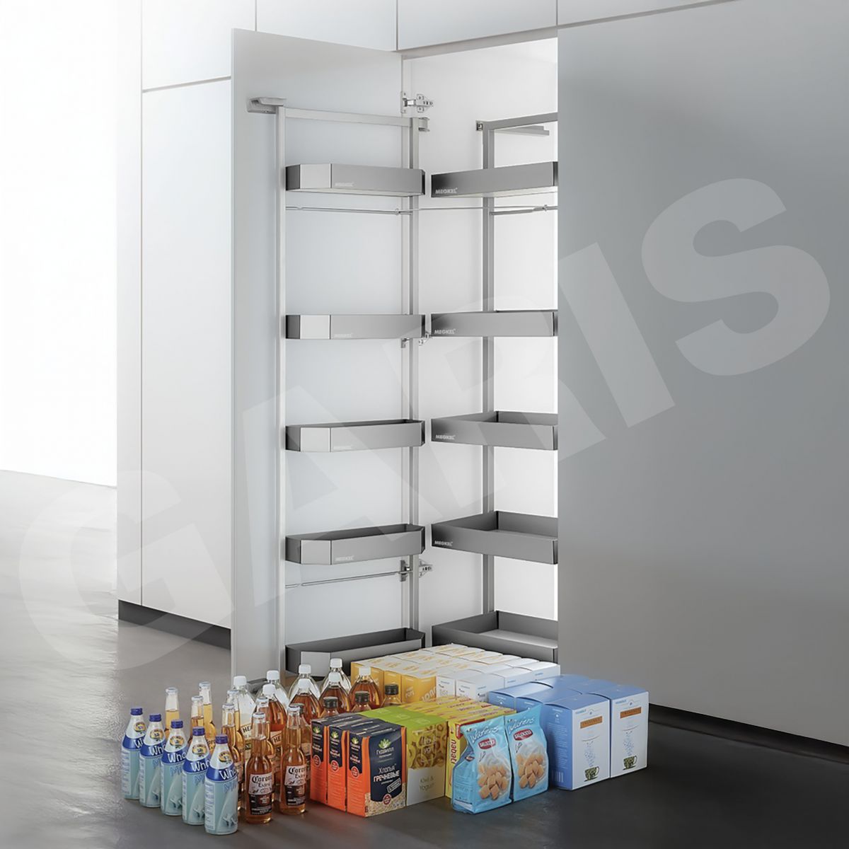 Kệ tủ đồ khô 6 tầng nhôm phủ flourocarbon GARIS MS6.45GA MS6.60GA