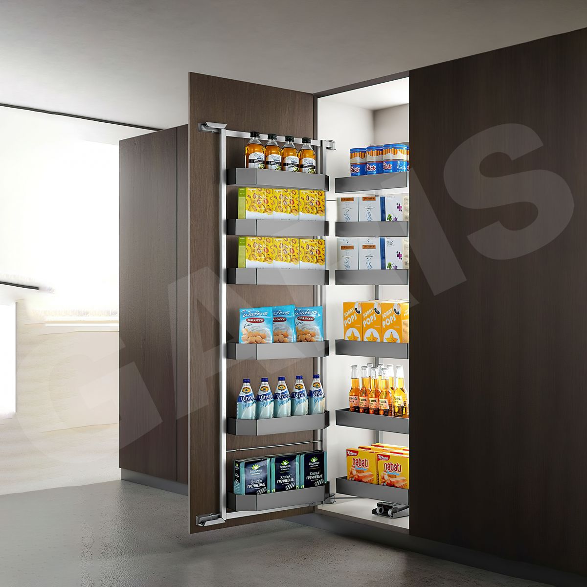 Kệ tủ đồ khô 6 tầng nhôm phủ flourocarbon GARIS MS6.45GA MS6.60GA