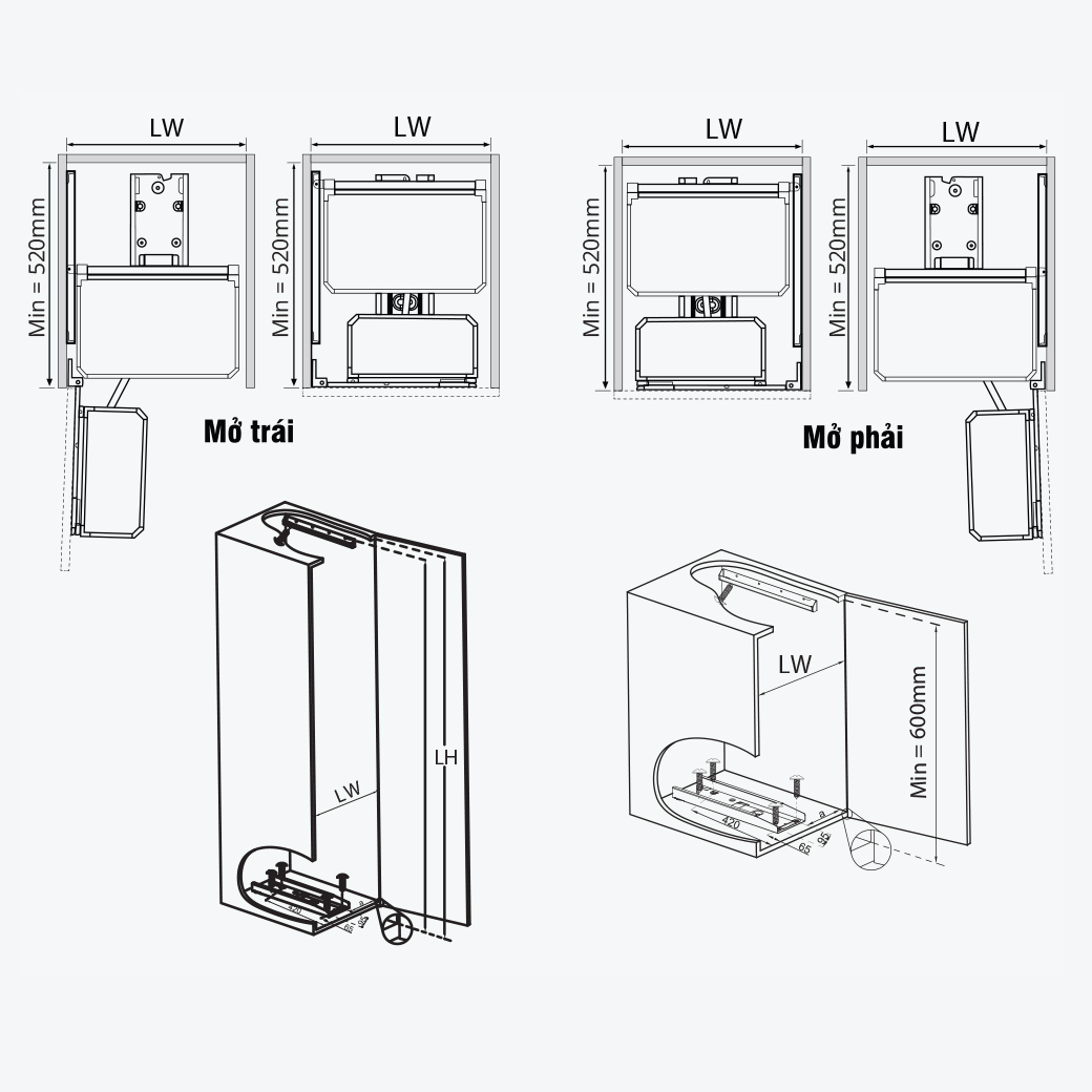 Kệ tủ đồ khô 6 tầng inox hộp GARIS GS06.60