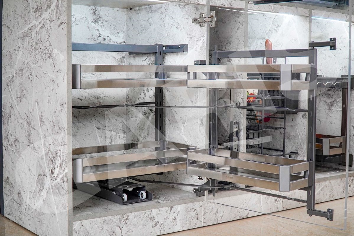 Kệ tủ đồ khô 2 tầng inox hộp GARIS GS02.60