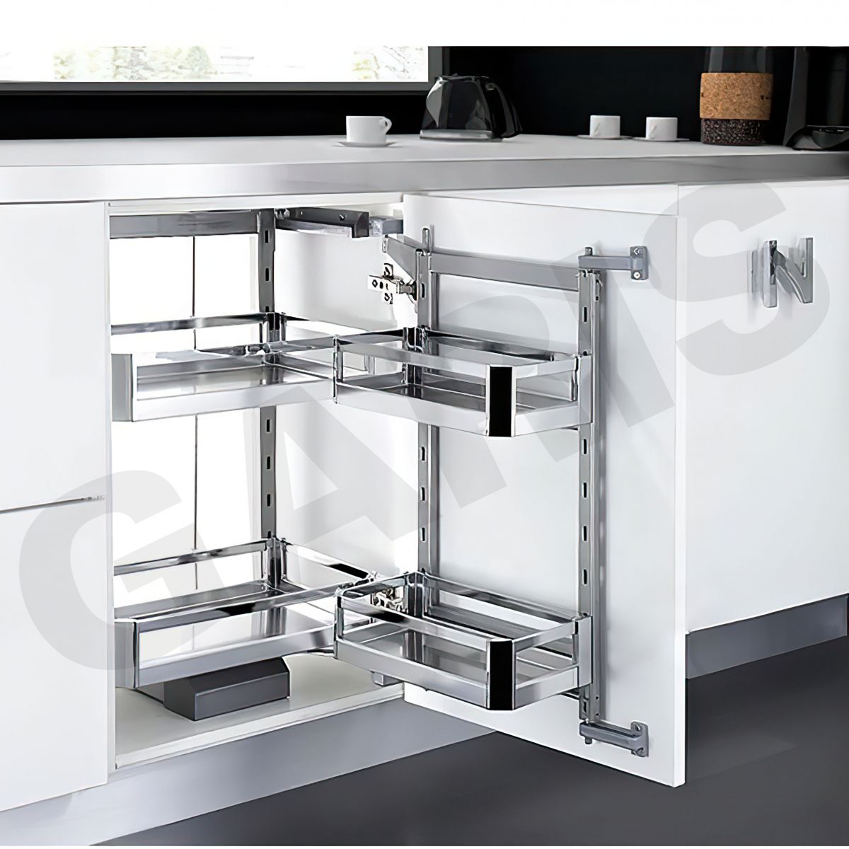 Kệ tủ đồ khô 2 tầng inox hộp GARIS GS02.60