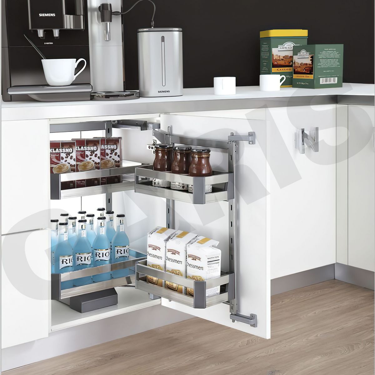 Kệ tủ đồ khô 2 tầng inox hộp GARIS GS02.60