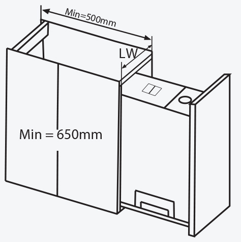 Thùng gạo âm tủ gắn cánh GARIS GR01.20