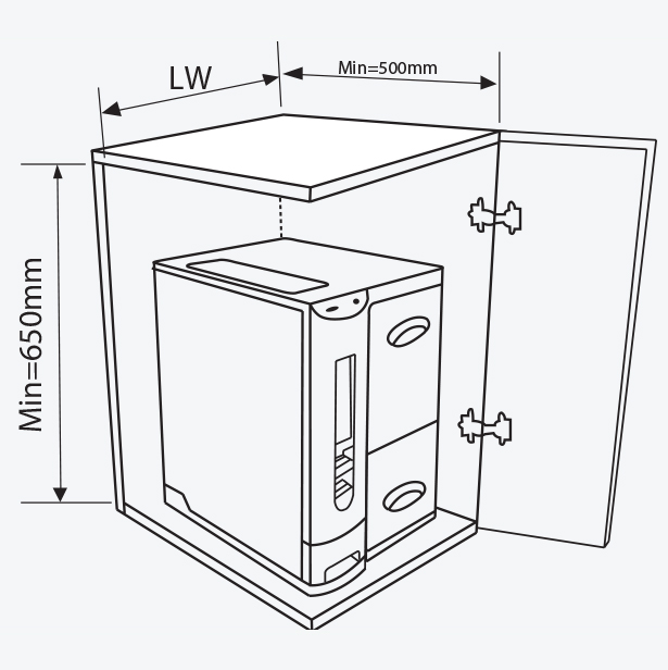 Thùng gạo 3 khoang âm tủ cánh mở GARIS GR09.45