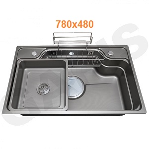 Chậu rửa bát 1 hố inox SUS304 GARIS GS11.78