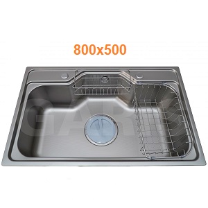 Chậu rửa bát 1 hố inox SUS304 GARIS GS11.80