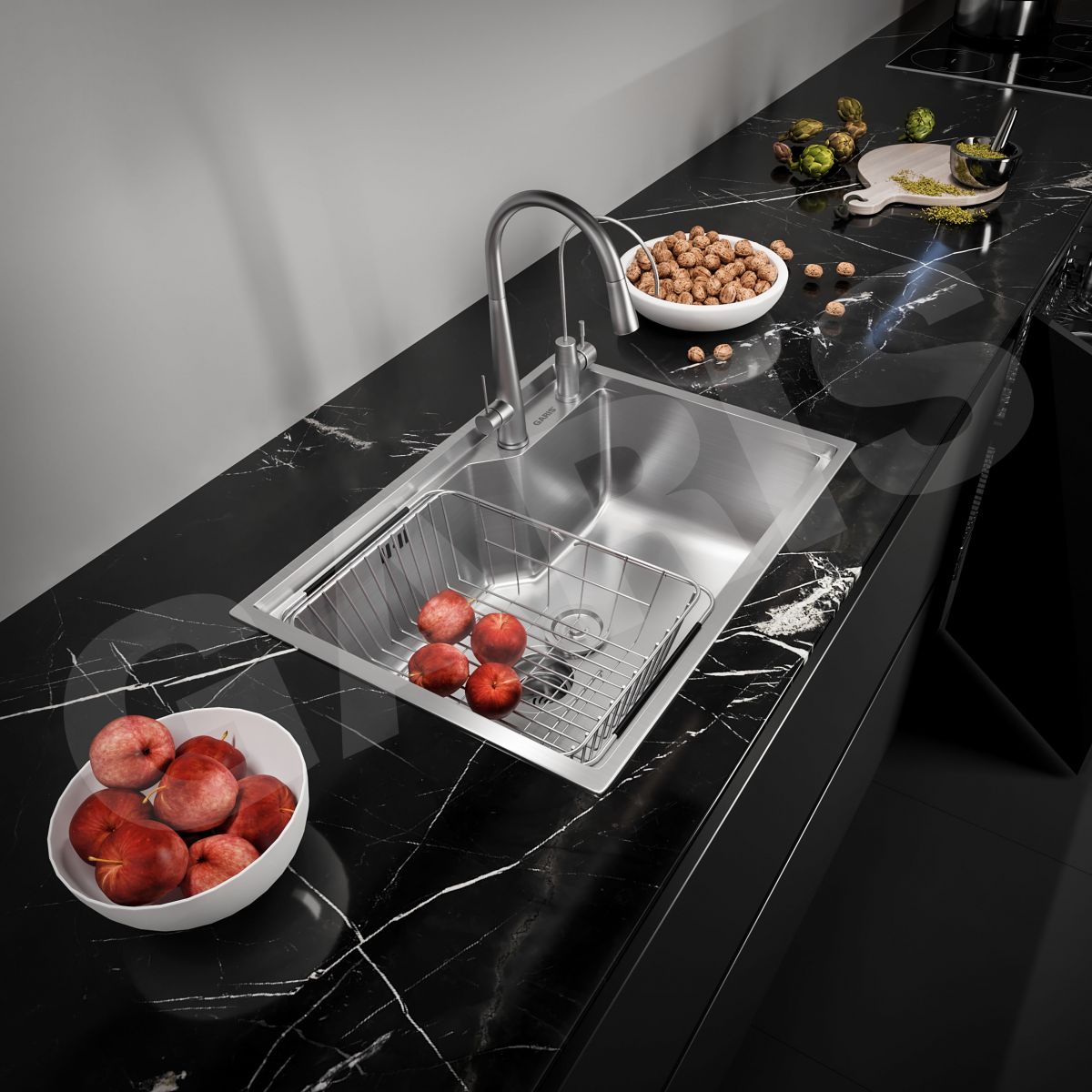 Chậu rửa bát 1 hố inox SUS304 GARIS GS11.58