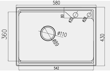 Chậu rửa bát 1 hố inox SUS304 GARIS GS11.58