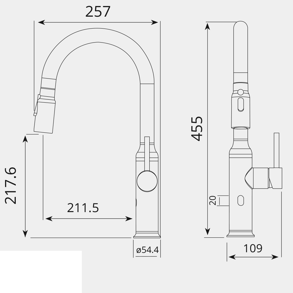 Vòi rửa cảm ứng điện tử GARIS MF01M không dùng điện
