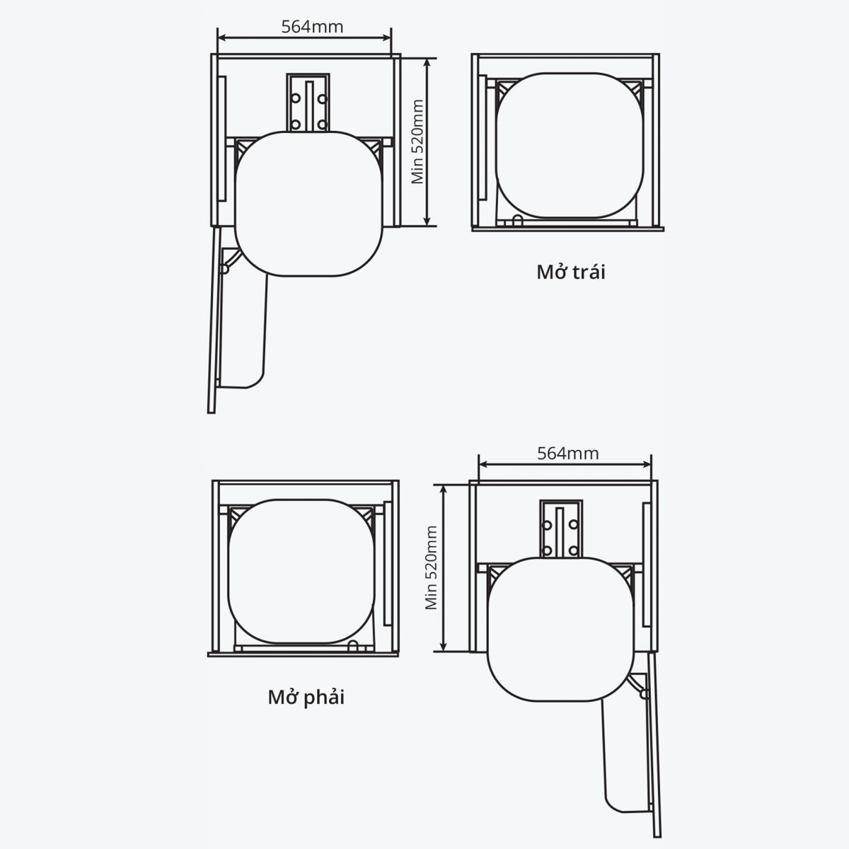 Kệ tủ đồ khô 5 tầng GARIS GS5.6AG Larder Series