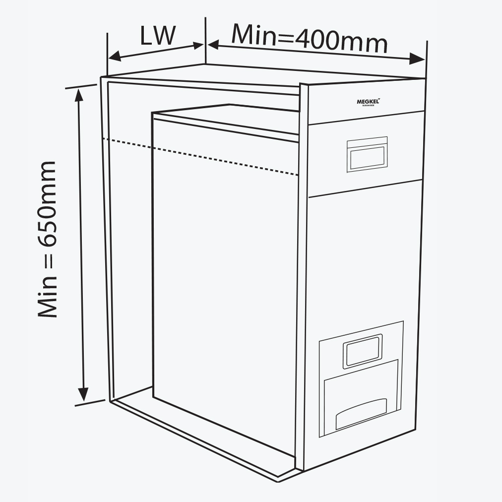 Thùng gạo mặt kính GARIS MR08.30M MR08.30B Series