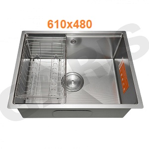 Chậu rửa bát 1 hố inox SUS304 GARIS GS11.61D