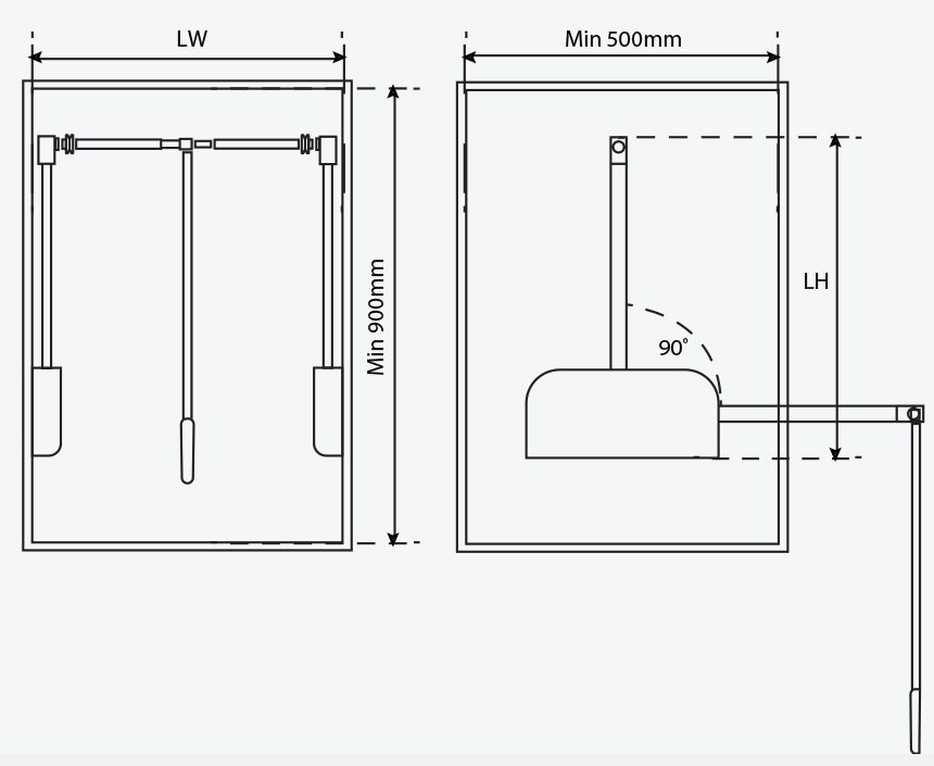 Kệ treo quần áo di động GARIS GW34GM LIFTMAX Series